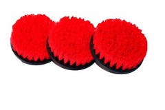 5 INCH LARGE Red Bristle Medium Stiffness Drill Brush 3 pack – Ships from USA