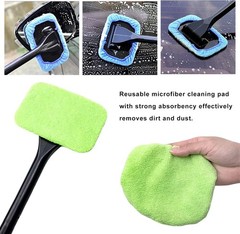 3-Pcs Windshield Cleaning Tool Car Window Microfiber Wiper Cleaner Glass Brush
