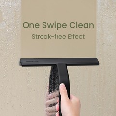 10-Inch Silicone Shower Squeegee with Hook – Streak-Free Cleaner for Glass, Tile