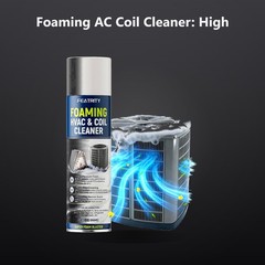 Foaming AC Coil Cleaner – High-Performance No-Rinse Foam Formula, Deep Cleaning