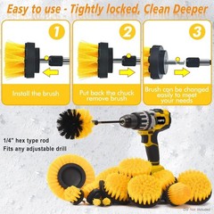 18 Pack Drill Brush Attachment Set, Power Cleaning Scrub Brushes for Drill, E…