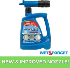 Outdoor Multi-Surface Stain Remover Cleaner W/ Hose-End Nozzle & Refill (48 Oz)