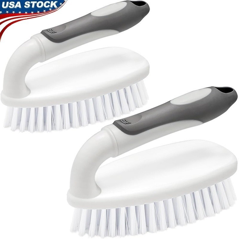 Heavy Duty Cleaning Brush Ergonomic Grip Non Slip Durable Bristles Easy Storage