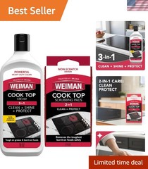 Ceramic Glass Cooktop Cleaner Polish Scrubbing Pads Heavy Duty 3 Pack