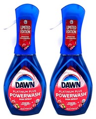 2 Dawn Platinum Plus POWERWASH Spray FROSTED CRANBERRY 16 oz Liquid Dish Soap LE