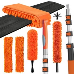 26FT Ceiling Fan Cleaner Kit with Extension Pole, Microfiber Duster & Cloth