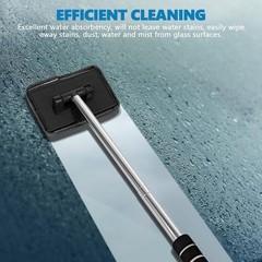 3× Car Extendable Handle Windshield Cleaner Telescopic Glass Wiper Cleaning Tool