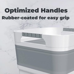 2.6 Gal(10L) Collapsible Wash Basin for Baby Bottles, Gray Space-Saving Colla…