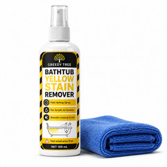 Tub Yellow Stain Cleaner Spray For Acrylic Ceramic And Plastic Surfaces