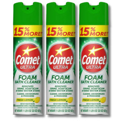 3 Comet Foam Bath Cleaner Spray Lemon Fresh 22 0z Each