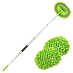 62″ Car Wash Brush Kit Mitt Mop Sponge With Long Handle Chenille Microfiber Car