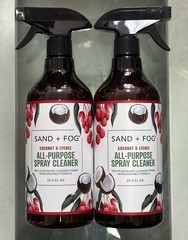 (2-Pack) SAND + FOG™ Plant-Based Kitchen REFRESHER & CLEANER ~ COCONUT & LYCHEE