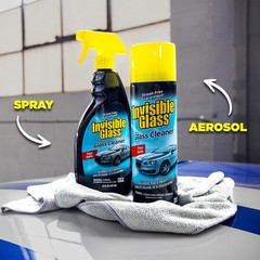 911642PK Premium Aerosol Glass Cleaner Spray for Car Windshields and Windows,…