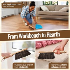 Dustpan Bench Woodworking Brush-USA 13 inch Horsehair Brushes are Used for Co…