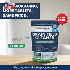 Accelerator by Dr. Pooper Drain Field Cleaner Tablets (20 Count) – Septic Tank T