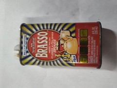 Vintage BRASSO Metal Polish 8 Fl. Oz Tin. For Brass Copper Chrome-25% Full-PROP