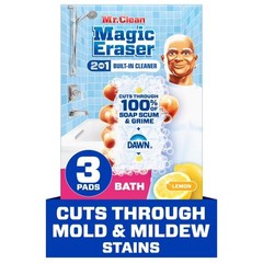 Magic Eraser Sponge with Bathroom Cleaner 2 in 1 Pack of 3