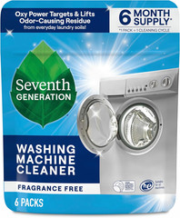Seventh Generation Washing Machine Cleaner 6 Count Free & Clear Targets Odor-Cau