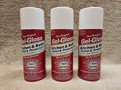 Lot of 3: Original Gel-Gloss Kitchen & Bath Polish & Protector, 12oz Aerosol Can