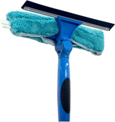 Swivel Squeegee & Microfiber Glass Window Scrubber, Light-Weight Window Cleaning