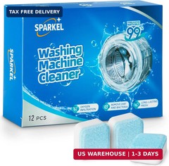 Washing Machine Cleaner Descaler Tablets 12 Pack (1 Year Supply) – Deep Cleaner