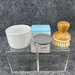 Grove Collaborative Bubble Up Soap Dispenser & Dish Brush Set New