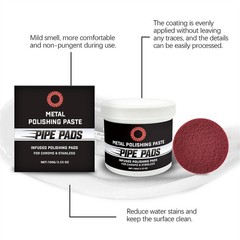 Metal Polish Paste Protectant Scratch Remover Pipe Infused Polishing Pads100g