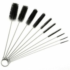 Nylon Straw Brush Cleaner Bottle Tube Pipe Small Long Cleaning 10Pcs Set USA