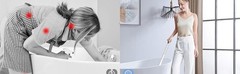 Electric Spin Scrubber Shower Scrubber Clean with Digital Display 5 Brush Heads
