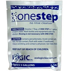 ONESTEP NO RINSE CLEANSER – 2.5oz Pack One Step Environmentally Friendly Sani…