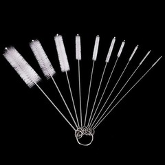 10-Piece Nylon Straw & Tube Cleaning Brush Set