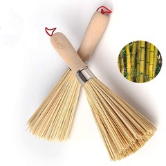 2Pack Traditional Natural Bamboo Wok Brushes, Kitchen Cleaning Brush, Bamboo …