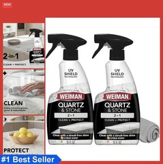 Quartz Countertop Cleaner Polish 2 Pack 16 oz Each Citrus Scent Spray with