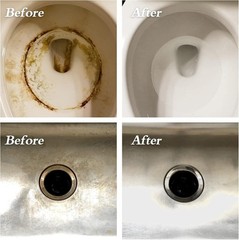 6Pack Pumice Stone for Toilet Cleaning Bowl Stick,Powerfully Cleans Hard Water