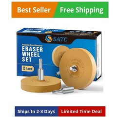 Decal Remover Eraser Wheel 2Pack Rubber Wheel Eraser with Drill Adapter Kit C…