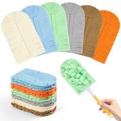 12 PCS Fleece Reusable Duster Refills Compatible with Swiffer Handle, Washabl…