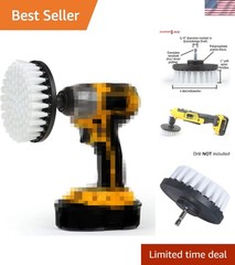 Professional-Grade 5-Inch Soft Bristle Drill Brush – Quick Change for Easy Use