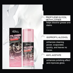 1pc 100ml Automotive Interior Polishing Agent Detailer Cleaner Maintenance Stain