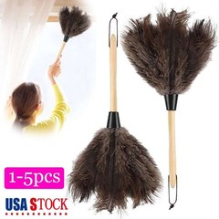1-5pcs Ostrich Feather Duster Durable Dust Collecting Cleaning Tool In Wool Shop
