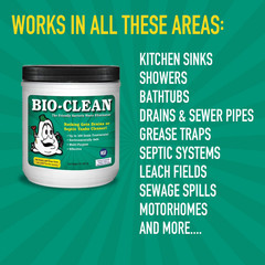 2lb Bio-Clean Drain & Septic Cleaner Natural Grease Trap Drain Treatment