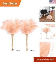 Natural Ostrich Feather Duster 12 Inch – Gentle Cleaning for Delicate Surfaces