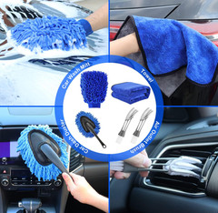 Kit de limpieza para autos 26 piezas con cepillos para interior y exterior,Nuevo