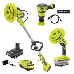 ONE+ 18V Soap Dispensing Scrubber & Compact Power Scrubber Kit W/2Ah Battery, Ch