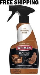 Weiman Leather Cleaner & Conditioner for Furniture Car Seats Shoes Purses 12oz