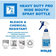 32 oz. Heavy-Duty Pro Wide Mouth Bleach Resistant Spray Bottle (3-Pack)