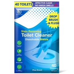 : Dissolvable Toilet Bowl Cleaner Sheets (No Bottles, Easy Clean, Quick-Disso…
