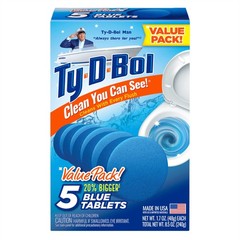 Blue Tablets Value 5 Pack, Cleans and Deodorizer Toilets for a Fresh Smelling…