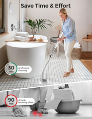 Khelfer Electric Spin Scrubber Kh8, Upgrade Cordless Shower Scrubber 8 Replaceme