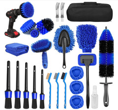 Kit de limpieza para autos 26 piezas con cepillos para interior y exterior,Nuevo