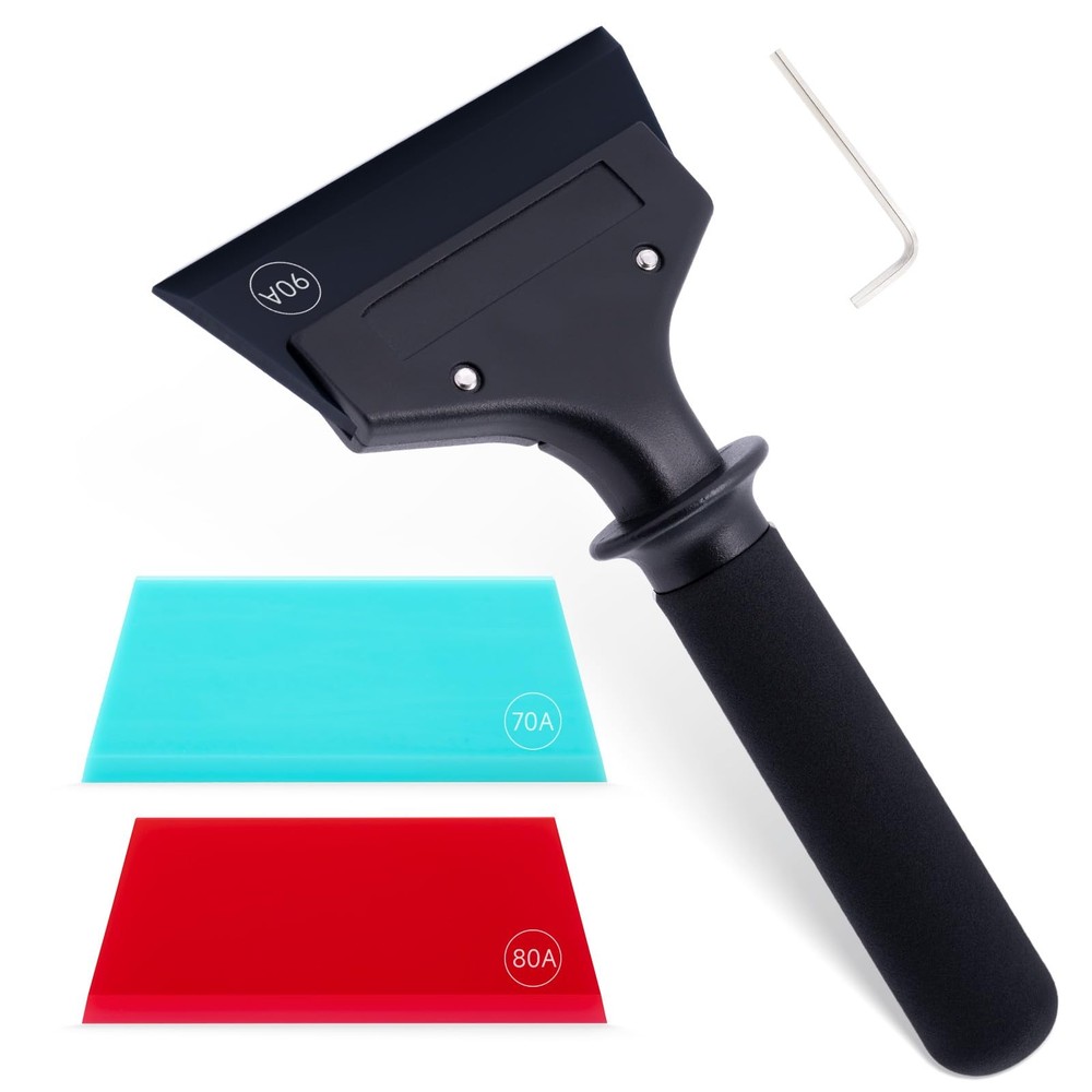 Small Squeegee for Window & Shower Glass Doors, Heavy Duty Metal Handle with …